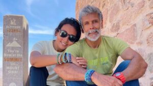 Milind Soman and His Wife