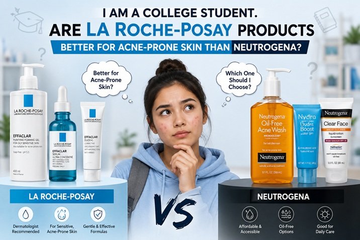 i am a college student. are la roche-posay products better for acne-prone skin than neutrogena?